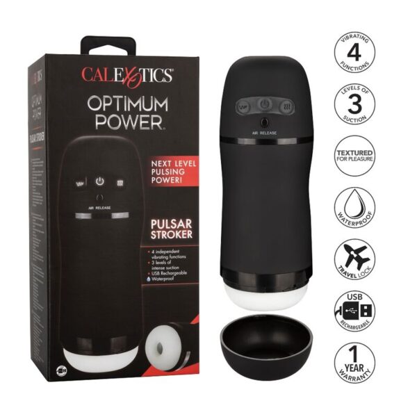 CALEXOTICS - OPTIMUM POWER MASTURBADOR CON VIBRACIÓN Y ONDAS ESTIMULADORAS - Imagen 2