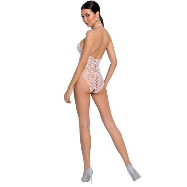 PASSION - WOMAN BS087 BODYSTOCKING BLANCO TALLA ÚNICA - Imagen 2