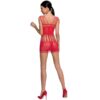 PASSION - WOMAN BS090 BODYSTOCKING ROJO TALLA ÚNICA - Imagen 2