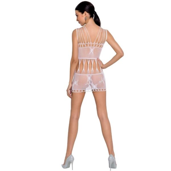 PASSION - WOMAN BS090 BODYSTOCKING BLANCO TALLA ÚNICA - Imagen 2