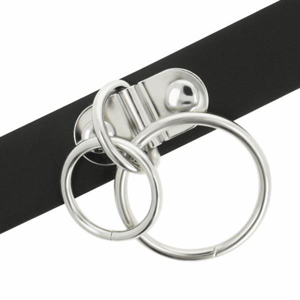 COQUETTE CHIC DESIRE - CHOKER CUERO VEGANO DOBLE ANILLA - Imagen 4