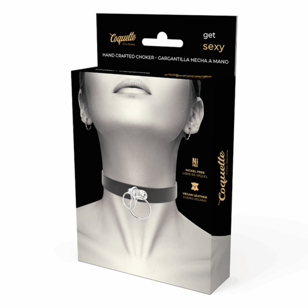 COQUETTE CHIC DESIRE - CHOKER CUERO VEGANO DOBLE ANILLA - Imagen 5