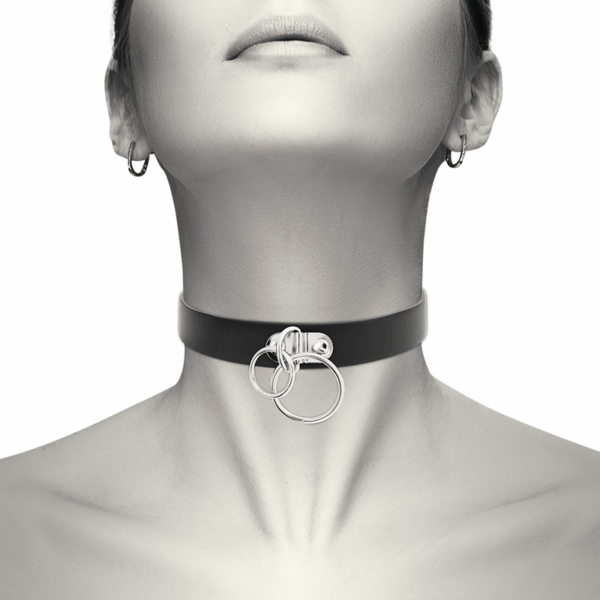 COQUETTE CHIC DESIRE - CHOKER CUERO VEGANO DOBLE ANILLA - Imagen 2