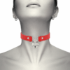 COQUETTE CHIC DESIRE - COLLAR CUERO VEGANO ROJO ACCESORIO CORAZÓN CON LLAVE - Imagen 2