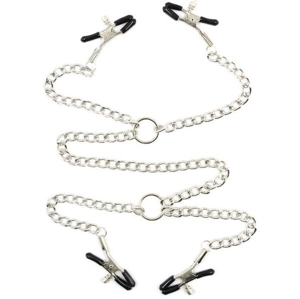 OHMAMA FETISH - 4 PINZAS PEZONES CON CADENAS - Imagen 2