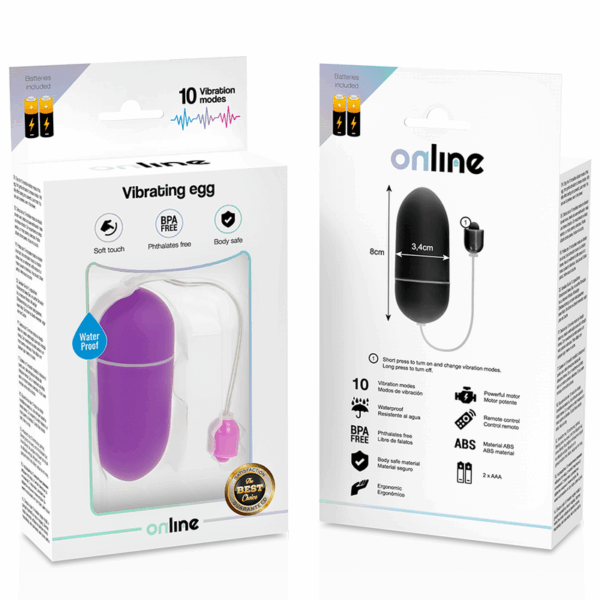 ONLINE - HUEVO VIBRADOR WATERPROOF LILA - Imagen 4