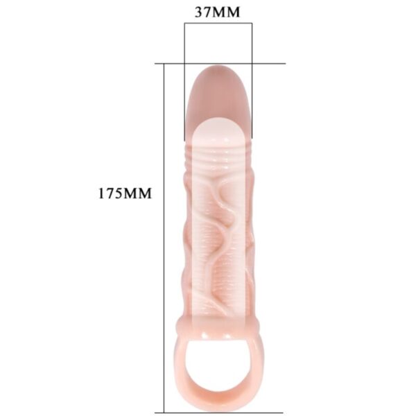 BAILE - FUNDA EXTENSORA PENE CON STRAP PARA TESTÍCULOS 13.5 CM - Imagen 3