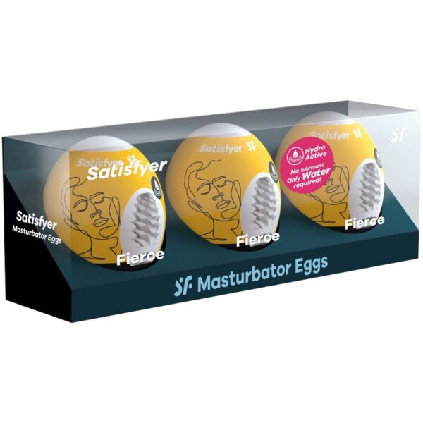 SATISFYER - 3 HUEVOS MASTURBADORES FIERCE - Imagen 2