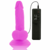 DIVERSIA - DILDO REALÍSTICO FLEXIBLE CON VIBRACIÓN MORADO 17 CM -O- 3.3 CM - Imagen 5