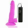 DIVERSIA - DILDO REALÍSTICO FLEXIBLE CON VIBRACIÓN LILA 18 CM -O- 4 CM - Imagen 4