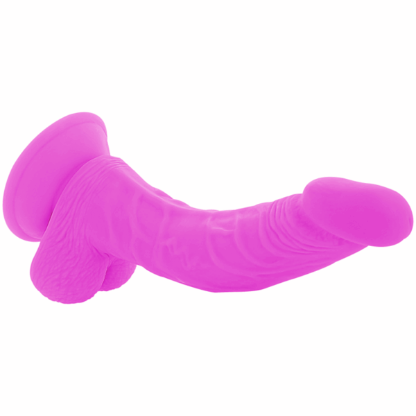 DIVERSIA - DILDO REALÍSTICO FLEXIBLE CON VIBRACIÓN LILA 21.5 CM -O- 4.5 CM - Imagen 4
