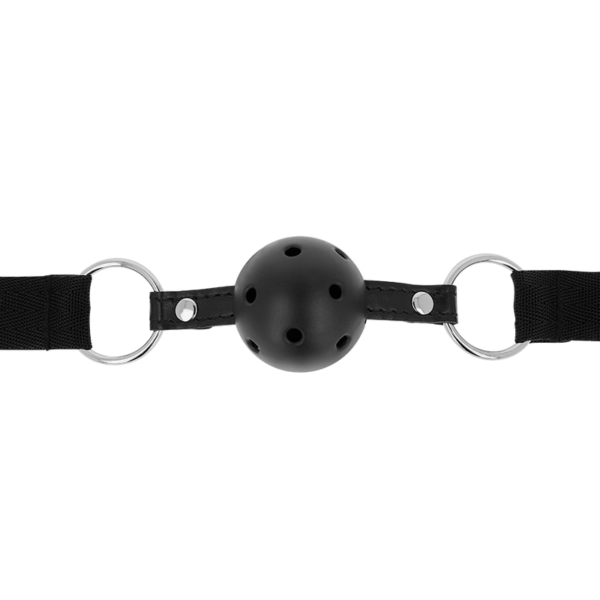 OHMAMA FETISH - MORDAZA BOLA TRANSPIRABLE TELA NEGRA - Imagen 2