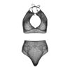 LEG AVENUE - SET DOS PIEZAS TOP CORTO CUELLO HALTER Y TANGA TALLA ÚNICA - Imagen 5