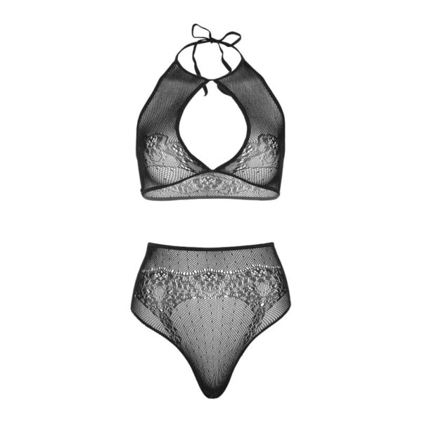 LEG AVENUE - SET DOS PIEZAS TOP CORTO CUELLO HALTER Y TANGA TALLA ÚNICA - Imagen 5