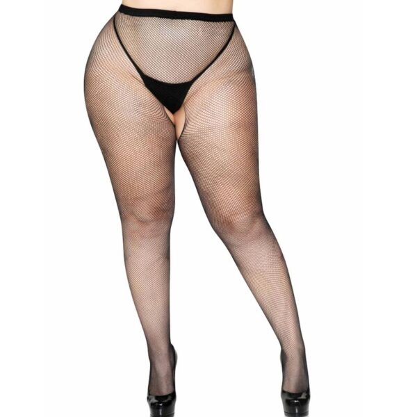 LEG AVENUE - PANTYS DE REJILLA CON ABERTURA EN LA ENTREPIERNA PLUS - Imagen 2