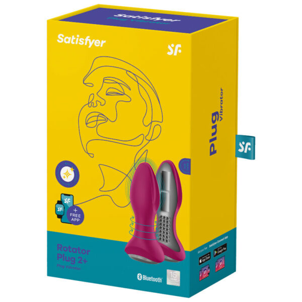 SATISFYER - ROTATOR PLUG 2+ PLUG VIBRADOR APP NEGRO - Imagen 5