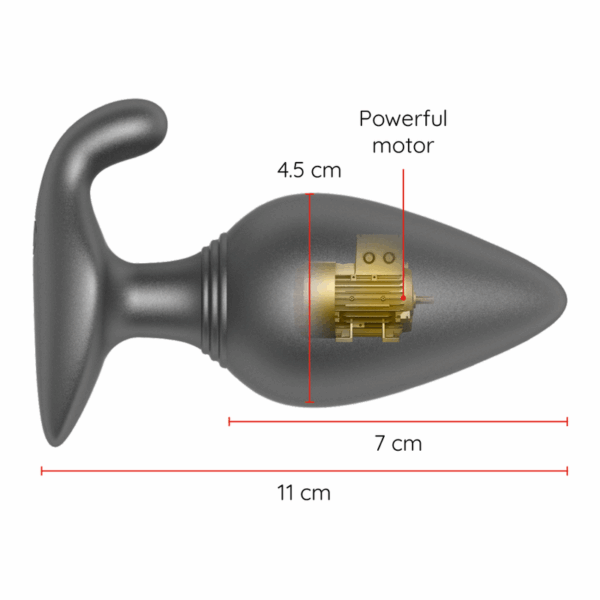 ONINDER - RIO PLUG ANAL VIBRADOR NEGRO - APP GRATUITA - Imagen 3
