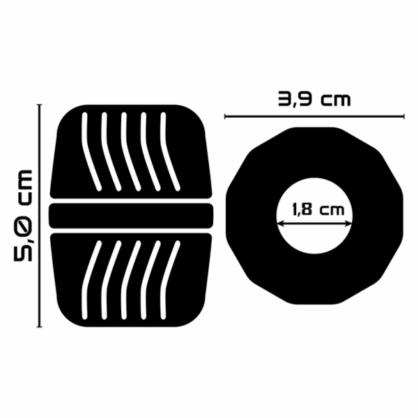 POWERING - SUPER FLEXIBLE Y RESISTENTE ANILLO PENE 5 CM PR11 NEGRO - Imagen 3