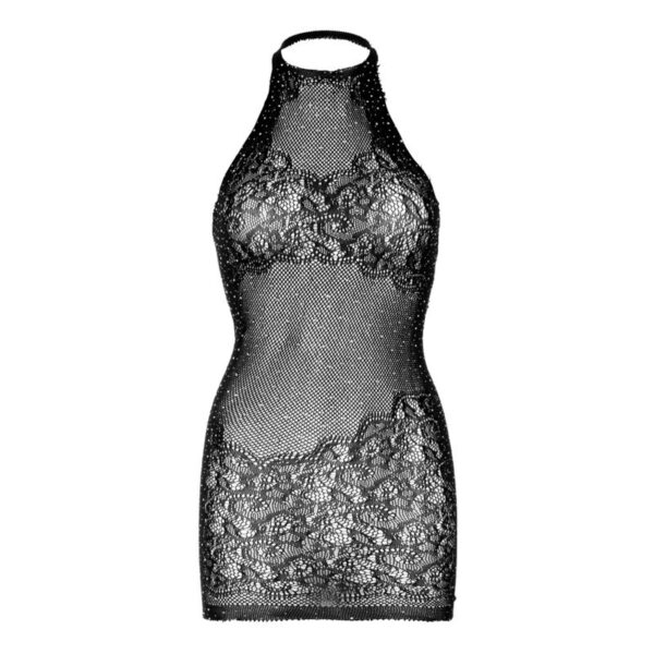 LEG AVENUE - MINI VESTIDO CON PEDRERÍA TALLA ÚNICA - BLANCO - Imagen 3