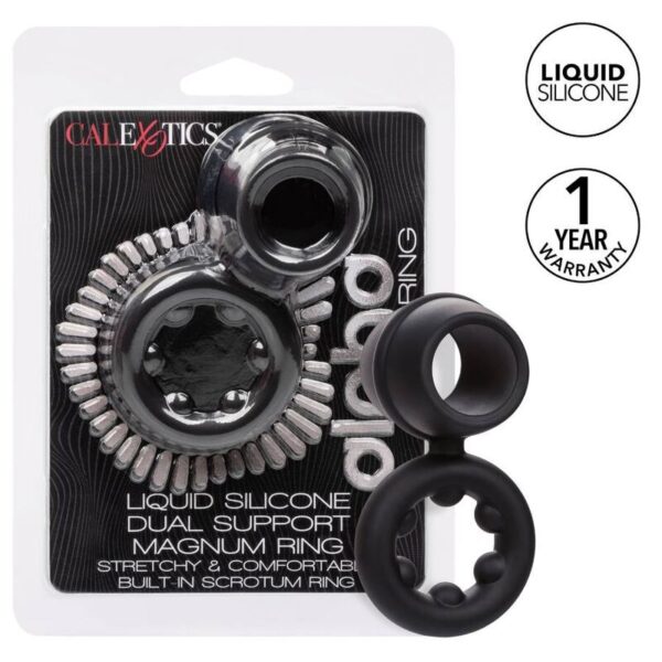 CALEXOTICS - ALPHA DUAL MAGNUM RING NEGRO - Imagen 2