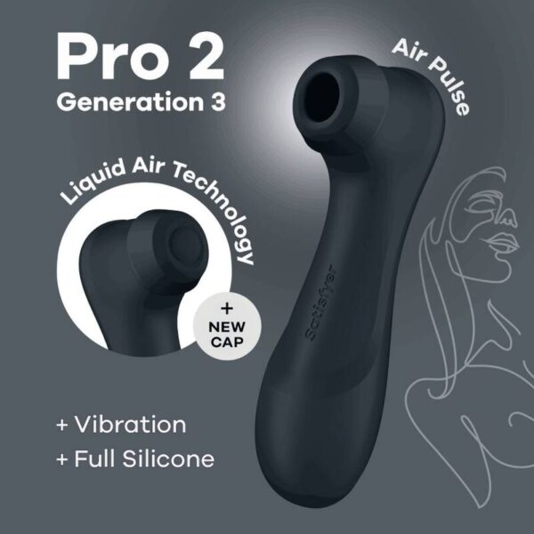 SATISFYER - PRO 2 GENERACIÓN 3 LIQUID AIR TECHNOLOGY GRANATE - Imagen 5