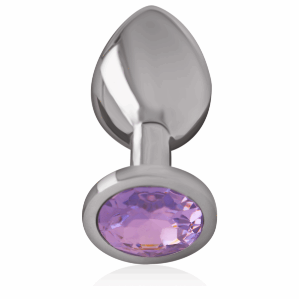 INTENSE - PLUG ANAL METAL ALUMINIO CON CRISTAL VIOLETA TALLA M - Imagen 2