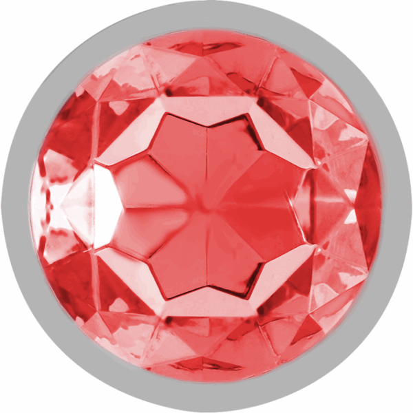 INTENSE - PLUG ANAL METAL ALUMINIO CON CRISTAL ROJO TALLA L - Imagen 3