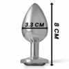 INTENSE - PLUG ANAL METAL ALUMINIO CON CRISTAL NEGRO TALLA M - Imagen 4