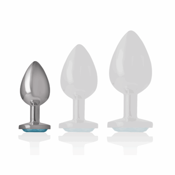INTENSE - PLUG ANAL METAL ALUMINIO CON CRISTAL AZUL TALLA S - Imagen 5