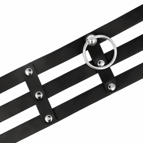 COQUETTE CHIC DESIRE - CHOKER CUERO VEGANO ESTILO FETISH - Imagen 5