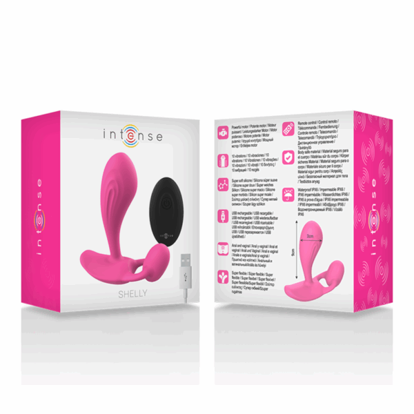 INTENSE - SHELLY DUO ANAL-PERINEO , VAGINAL-CLITORIS REMOTO ROSA - Imagen 5