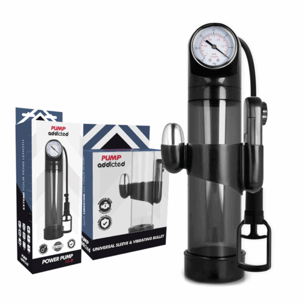 PUMP ADDICTED - BOMBA ERECCIÓN RX9 NEGRO CON VIBRADOR - Imagen 2