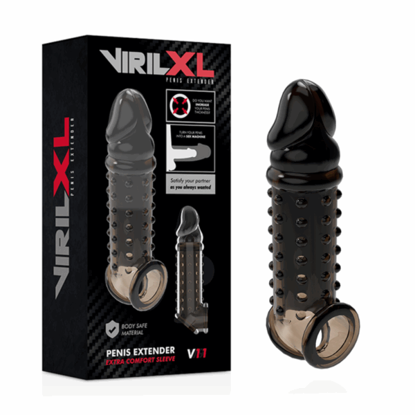 VIRILXL - EXTENSION Y FUNDA DE PENE  V11 NEGRO - Imagen 2