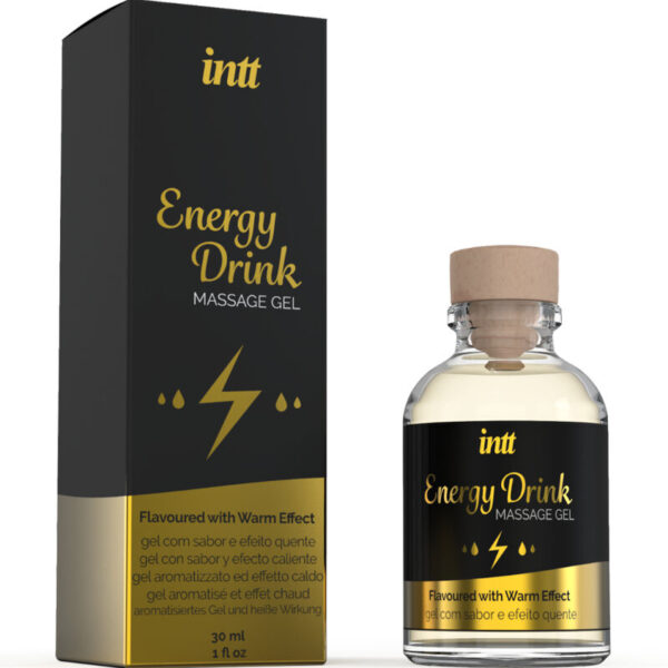INTT MASSAGE  ORAL SEX - GEL DE MASAJE CON SABOR A BEBIDA ENERGETÍCA Y EFECTO CALOR - Imagen 2