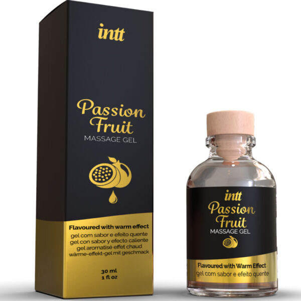 INTT MASSAGE  ORAL SEX - GEL DE MASAJE SABOR A FRUTA DE LA PASIÓN EFECTO CALOR - Imagen 2