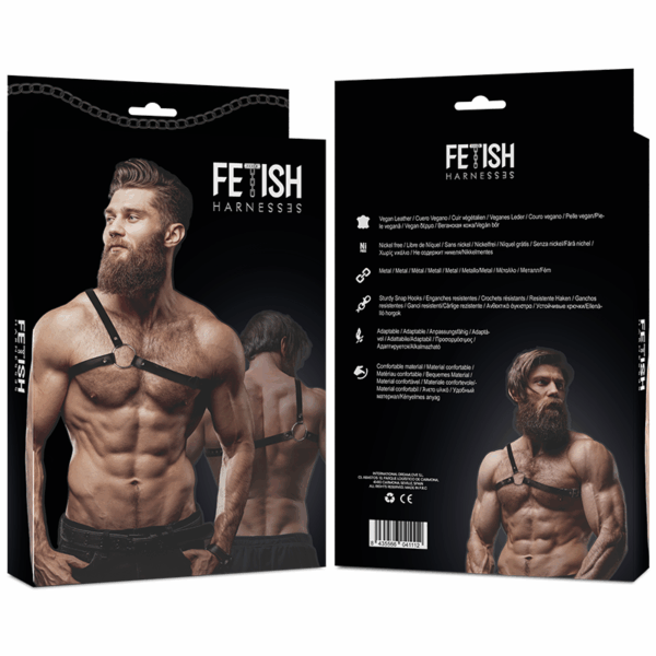 FETISH SUBMISSIVE - ATTITUDE ARNÉS ECOPIEL HOMBRO CRUZADO HOMBRE - Imagen 2