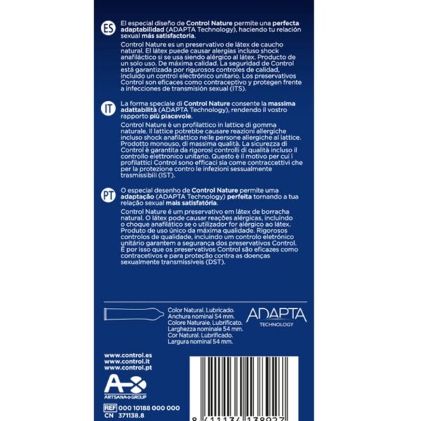 CONTROL - ADAPTA NATURE PRESERVATIVOS 6 UNIDADES - Imagen 2