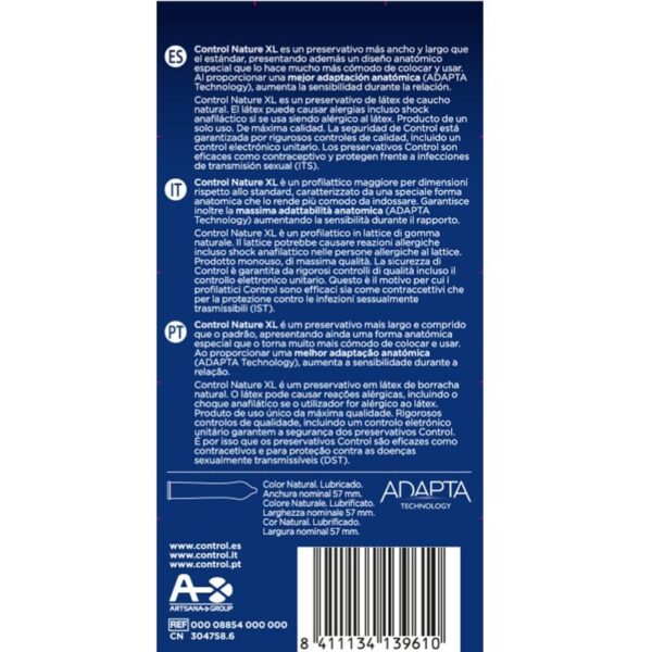 CONTROL - ADAPTA NATURE XL PRESERVATIVOS 12 UNIDADES - Imagen 2