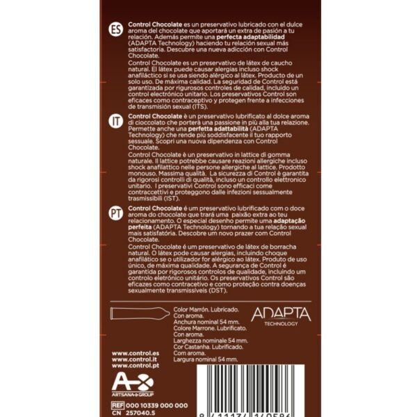 CONTROL - CHOCOLATE PRESERVATIVOS 12 UNIDADES - Imagen 2