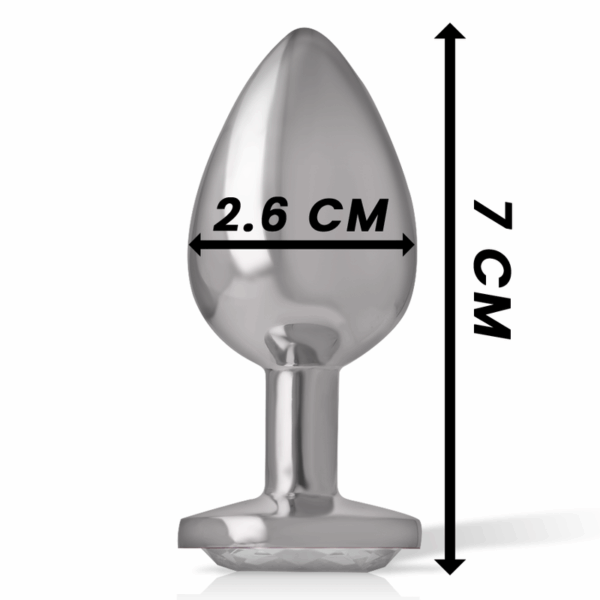 INTENSE - PLUG ANAL METAL ALUMINIO CORAZÓN BLANCO TALLA S - Imagen 4