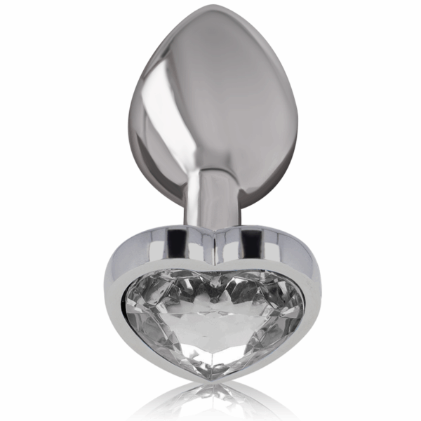 INTENSE - PLUG ANAL METAL ALUMINIO CORAZÓN BLANCO TALLA S - Imagen 2