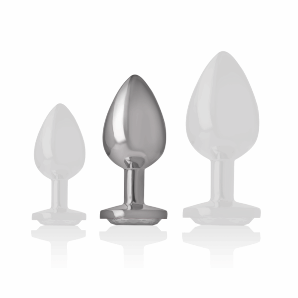 INTENSE - PLUG ANAL METAL ALUMINIO CORAZÓN BLANCO TALLA M - Imagen 5