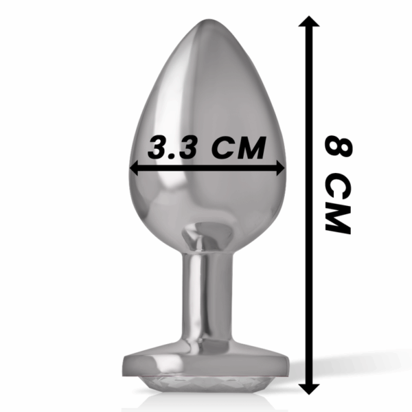 INTENSE - PLUG ANAL METAL ALUMINIO CORAZÓN BLANCO TALLA M - Imagen 4