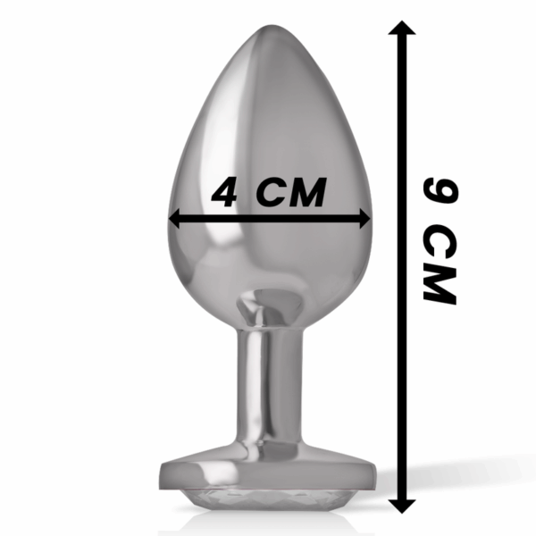 INTENSE - PLUG ANAL METAL ALUMINIO CORAZÓN BLANCO TALLA L - Imagen 4