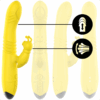 INTENSE - TOKY VIBRADOR MULTIFUNCIÓN RECARGABLE UP  DOWN CON ESTIMULADOR DE CLITORIS AMARILLO - Imagen 2
