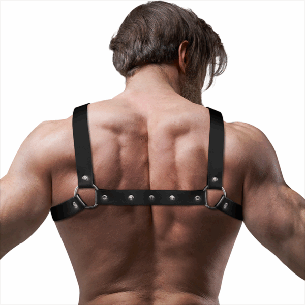FETISH SUBMISSIVE ATTITUDE - ARNÉS BULLDOG AJUSTABLE ECOPIEL PECHO CRUZADO HOMBRE - Imagen 3