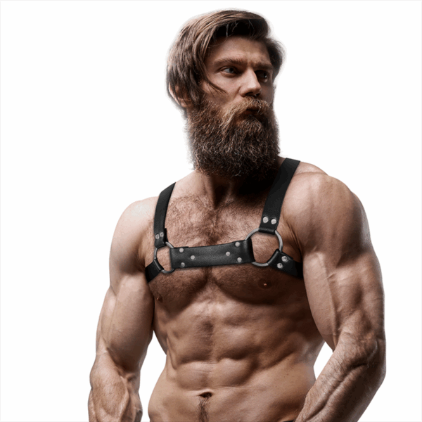 FETISH SUBMISSIVE ATTITUDE - ARNÉS BULLDOG ECOPIEL PECHO HOMBRE TALLA M/L - Imagen 4