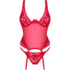 OBSESSIVE - LACELOVE CORSET ROJO XS/S - Imagen 5