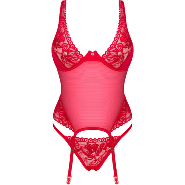 OBSESSIVE - LACELOVE CORSET ROJO XS/S - Imagen 5