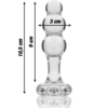 NEBULA SERIES BY IBIZA - MODELO 1 PLUG CRISTAL TRANSPARENTE 10.5 CM -O- 3 CM - Imagen 3